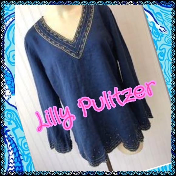 Lilly Pulitzer Tops - Lilly P linen tunic💙